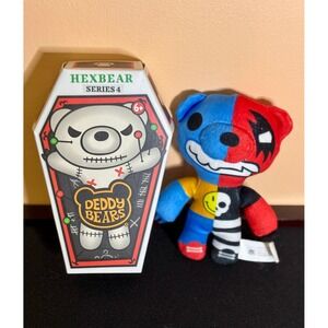 2 Deddy Bears Lot Series 4 Hexbear with Coffin and Multi-Color Skull Plush